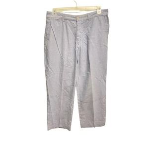 Polo Ralph Lauren Chino Pants Mens 36x32 Blue Oxford Knit Cotton Preppy